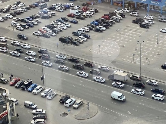 На въезде в Рязань засняли колонну полицейских автомобилей