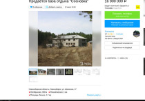 На сайте “Авито” появилось объявление о продаже базы отдыха "Сосновка" в Ордынском районе недалеко от берега Обского водохранилища