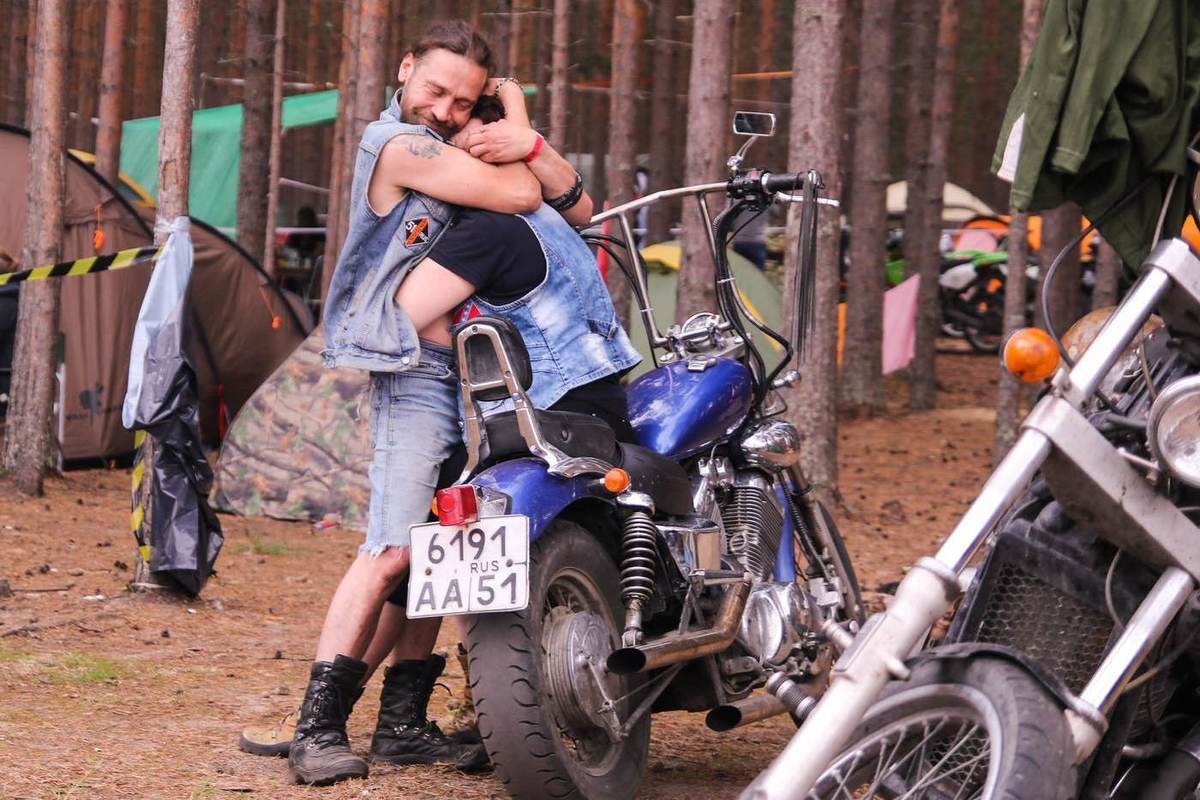 Слёт мотоциклистов на побережье
