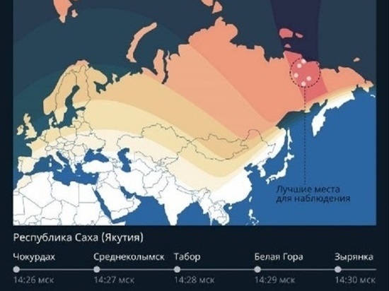 Жители Якутии смогут увидеть редкое солнечное затмение