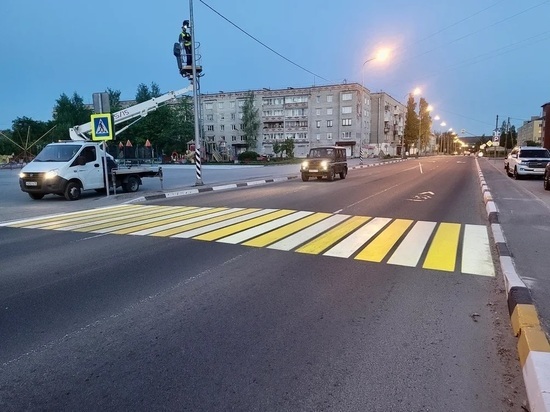 Первый проекционный пешеходный переход появился в Карелии