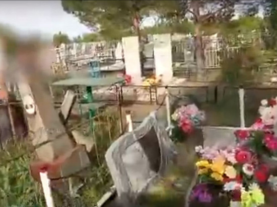 В Омской области подростки-вандалы сломали памятники на кладбище