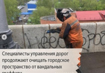 В Красноярске продолжается борьба с вандальными граффити