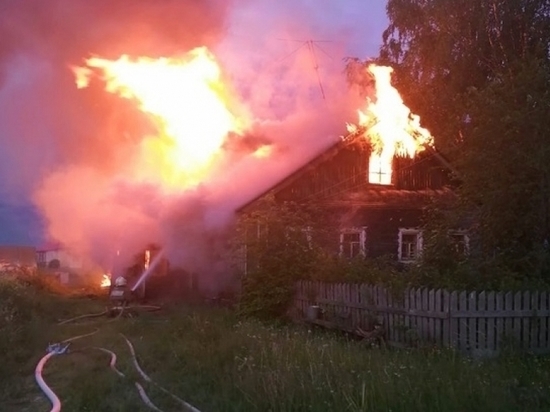 При пожаре в Каргопольском районе погиб мужчина
