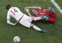 Артём Дзюба забил с пенальти в матче заключительного тура группового этапа Евро-2020 с командой Данией
