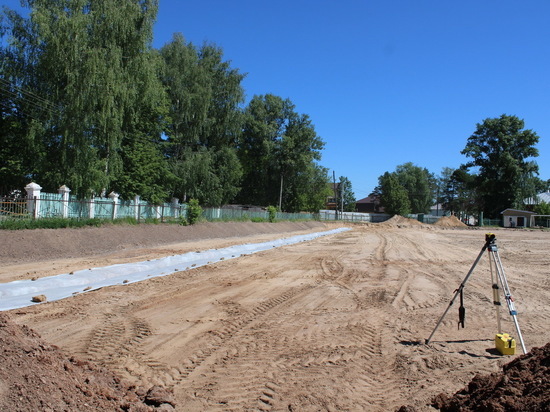 В поселке Красногорский Марий Эл строится новое футбольное поле