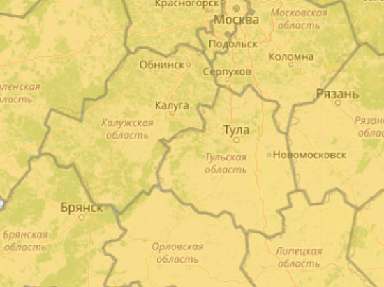 В Калужской области объявлен оранжевый уровень погодной опасности