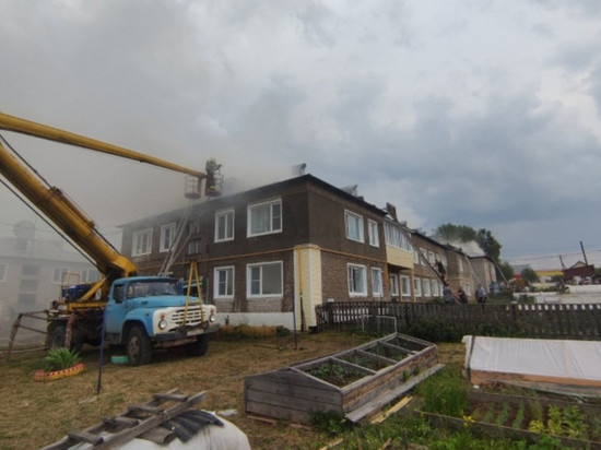 В Кировской области в городе Нолинске несколько домов пострадали в пожаре