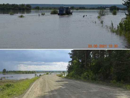 В селе Черняево уровень воды пошел на спад