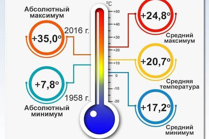 Сколько градусов в среднем