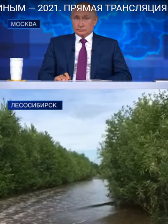 Жительница поселка Боровой из Красноярского края пожаловалась Путину на затопленную дорогу
