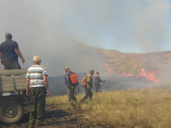  В Оренбургской области на территории  заказника «Губерлинские горы» произошел крупный пожар