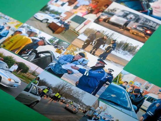 Ивановские дорожные полицейские смастерили 8-метровую открытку из пятисот фотографий