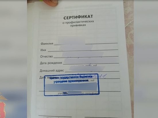 Полиция завела первое уголовное дело о подделке прививочных сертификатов в Красноярске