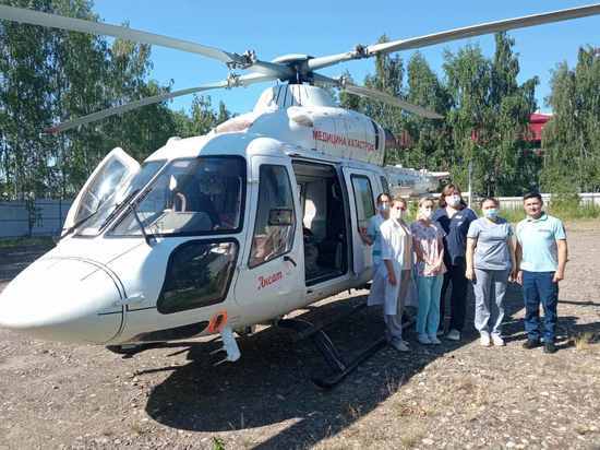 Вертолетом санавиации доставили в Казань новорожденного ребенка из Чебоксар