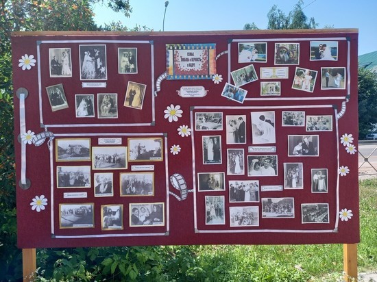 В Шацке Рязанской области открыли уличную выставку свадебных фотографий