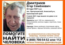 В поселке Причулымский Ачинского района Красноярского края 9 июля без вести пропал 84-летний Егор Дмитриев