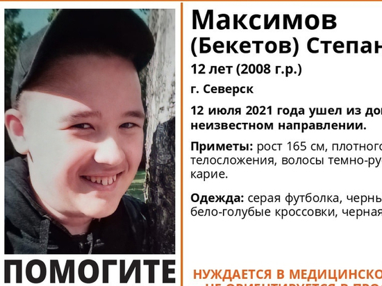 В Томской области ведётся розыск пропавшего и нуждающегося в медпомощи 12-летнего мальчика