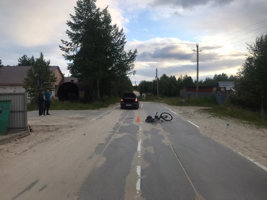 Велосипедист при повороте врезался в иномарку в Пурпе