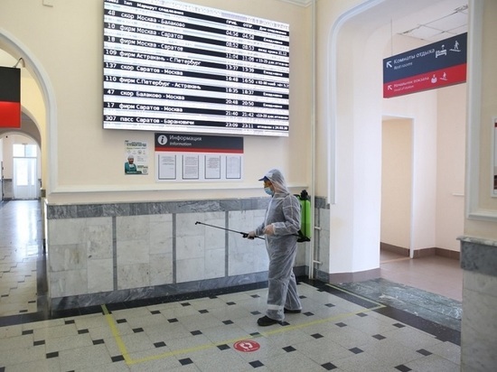 Очередную дезинфекцию провели на 6 вокзалах ПривЖД в Волгоградской области
