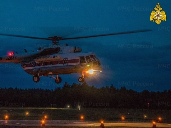 Ночью вертолет санитарной авиации Тверской области совершил срочный вылет