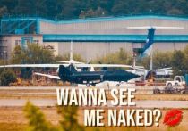В Facebook появилась фотография нового военного самолета в чехле, под которой идет манящая фраза: «Wanna see me naked?», то есть «Хочешь увидеть меня раздетым?»
