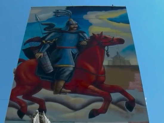В калмыцкой столице появилось еще одно масштабное граффити