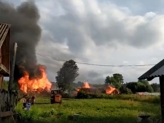 В Тверской области огонь с заброшенного дома перекинулся на соседний