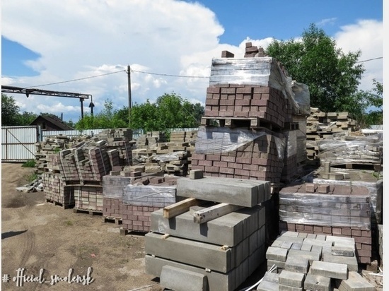 В Смоленске будут повторно использовать демонтированную брусчатку