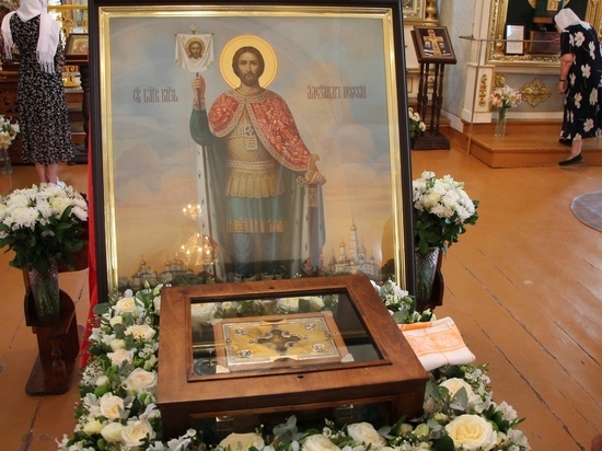 В Вышний Волочек привозили ковчег с мощами святого благоверного князя Александра Невского