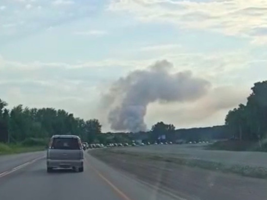 В Новосибирске 25 июля загорелась свалка на Гусинобродском шоссе