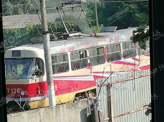 В Курске вспыхнул трамвайный вагон