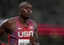 Американский спортсмен Грант Холлоуэй выиграл квалификационные олимпийские соревнования в беге на дистанцию 110 м с барьерами