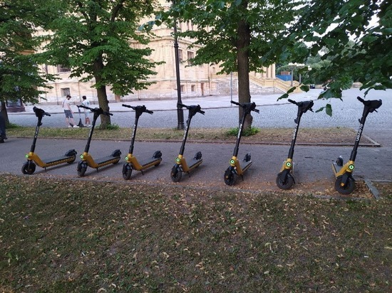 В Петербурге запретили ставить пункты проката электросамокатов на газонах