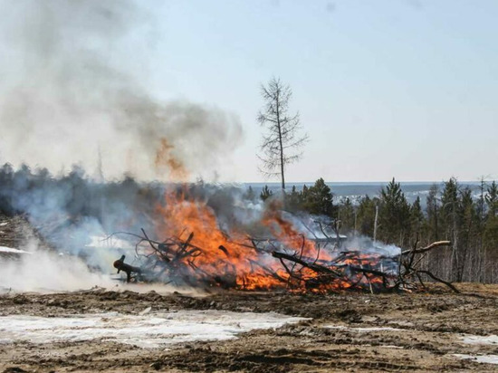 В Якутии в селе Бясь-Кюель начали расчищать территорию после пожара