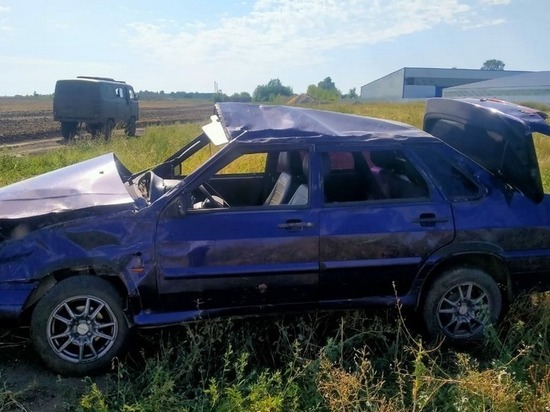 В Шацком районе Рязанской области «пятнашка» опрокинулась в кювет