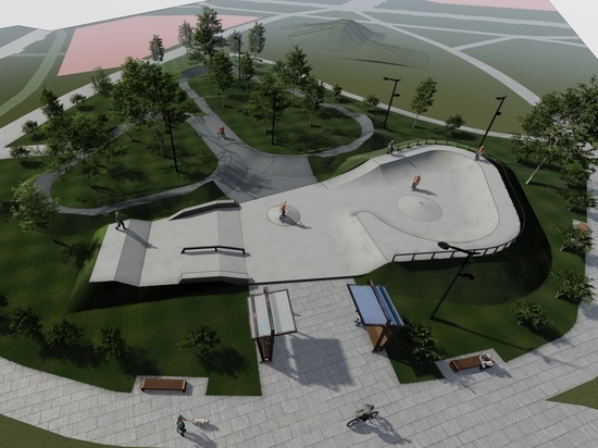В парке имени 400-летия Красноярска построят скейт-парк и памп-трек