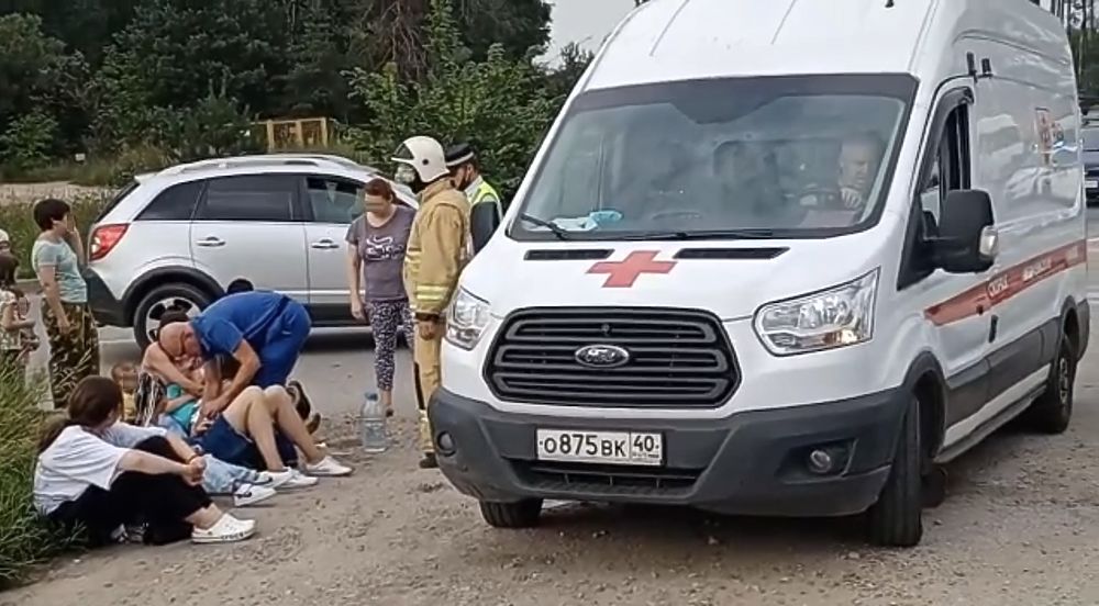 Страшные кадры массового ДТП под Калугой с пострадавшими детьми 