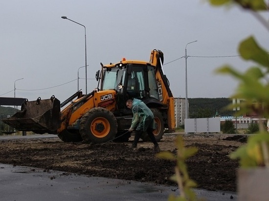 Для озеленения Поморской набережной в Коле используют 44 тонны коврового покрытия