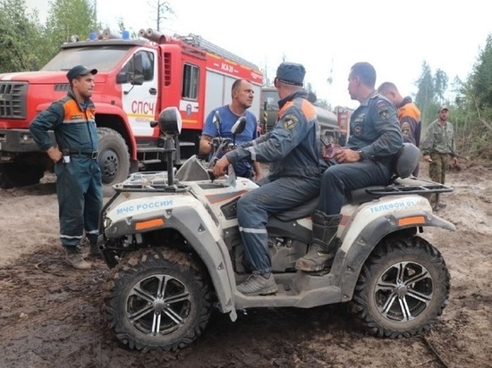 Дождь способствует тушению пожара на юге Нижегородской области