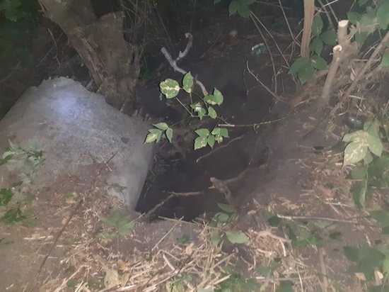 В Курской области пожарные спасли провалившегося в дренажную яму мужчину