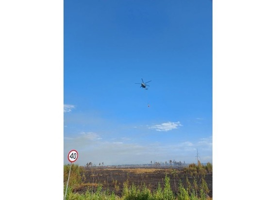 Лесной пожар в Куярском лесничестве Марий Эл тушат два вертолета