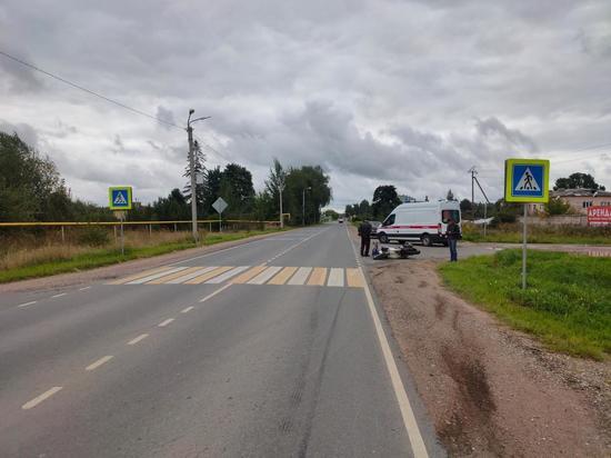 Мотоциклист пострадал в аварии в Псковском районе