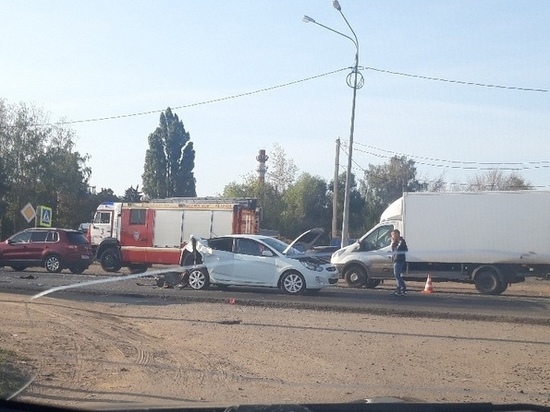 На Южной окружной дороге в Рязани произошла авария с участием Hyundai