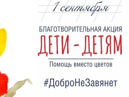 В Татарстане 1 сентября школьники участвуют в акции «Дети – детям»