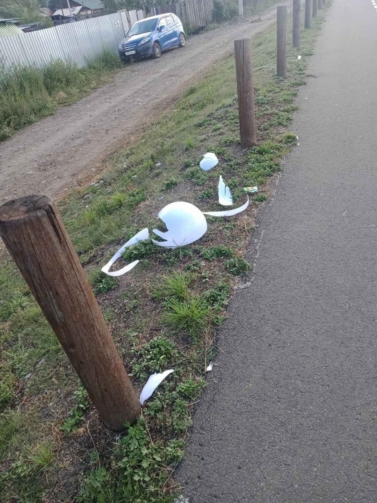 Вандализм на велодорожке Кызыла продолжается
