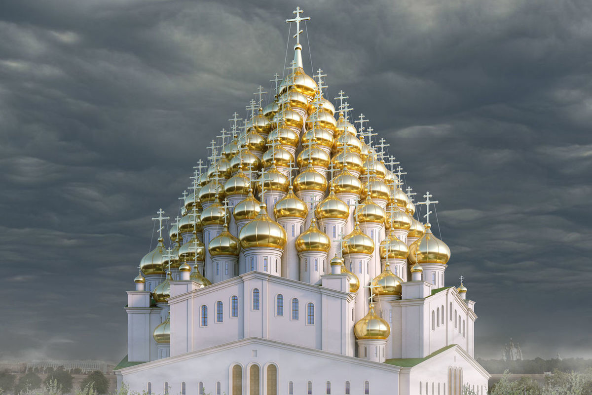 Много не мало: храм с 320 куполами предложили построить на Охтинском мысу -  МК Санкт-Петербург