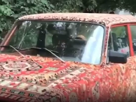 Московский студент обтянул автомобиль коврами и назвал его Ковролиной
