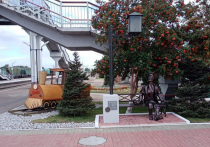 Новый арт-объект появилась на перроне железнодорожного вокзала в Рубцовске