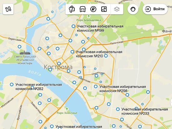 Интернет-сервис подскажет костромичам как добраться до избирательного участка
